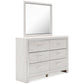 Altyra King Bookcase Headboard with Mirrored Dresser, Chest and Nightstand at Walker Mattress and Furniture