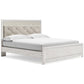Altyra King Panel Bed with Mirrored Dresser, Chest and 2 Nightstands at Walker Mattress and Furniture
