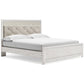 Altyra King Panel Bed with Mirrored Dresser and Chest at Walker Mattress and Furniture