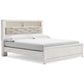 Altyra King Panel Bookcase Bed with Mirrored Dresser and 2 Nightstands at Walker Mattress and Furniture