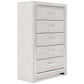 Altyra King Panel Bookcase Bed with Mirrored Dresser and Chest at Walker Mattress and Furniture