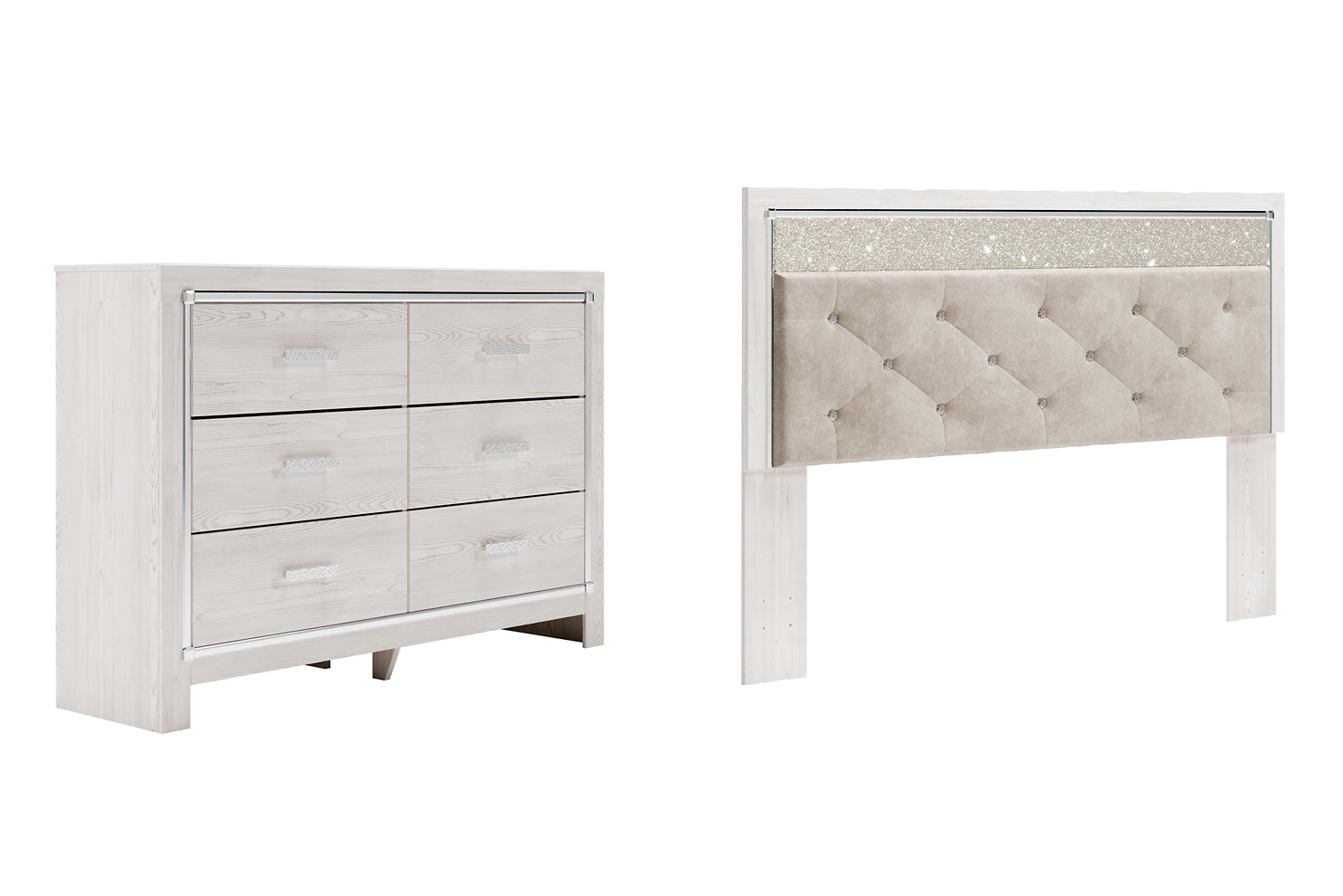 Altyra King Panel Headboard with Dresser at Walker Mattress and Furniture