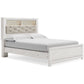 Altyra Queen Panel Bookcase Bed with Mirrored Dresser, Chest and Nightstand at Walker Mattress and Furniture