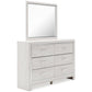 Altyra Queen Panel Bookcase Bed with Mirrored Dresser at Walker Mattress and Furniture