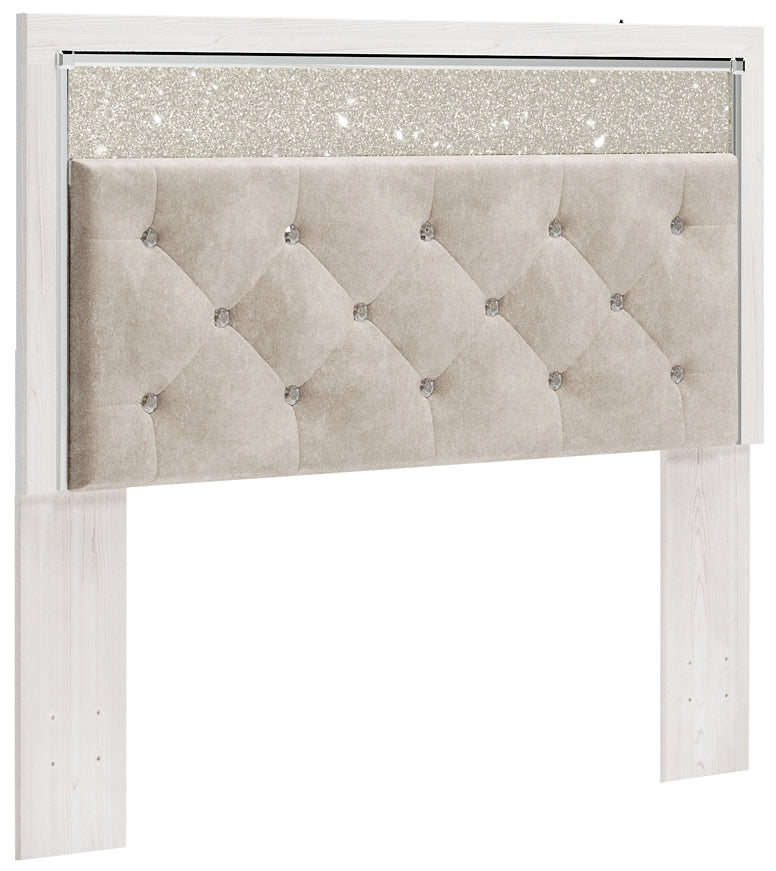 Altyra Queen Panel Headboard with Mirrored Dresser at Walker Mattress and Furniture