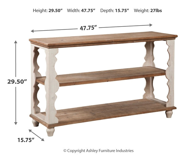 Alwyndale Console Sofa Table at Walker Mattress and Furniture