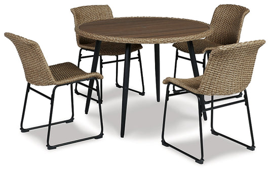 Amaris Outdoor Dining Table and 4 Chairs at Walker Mattress and Furniture