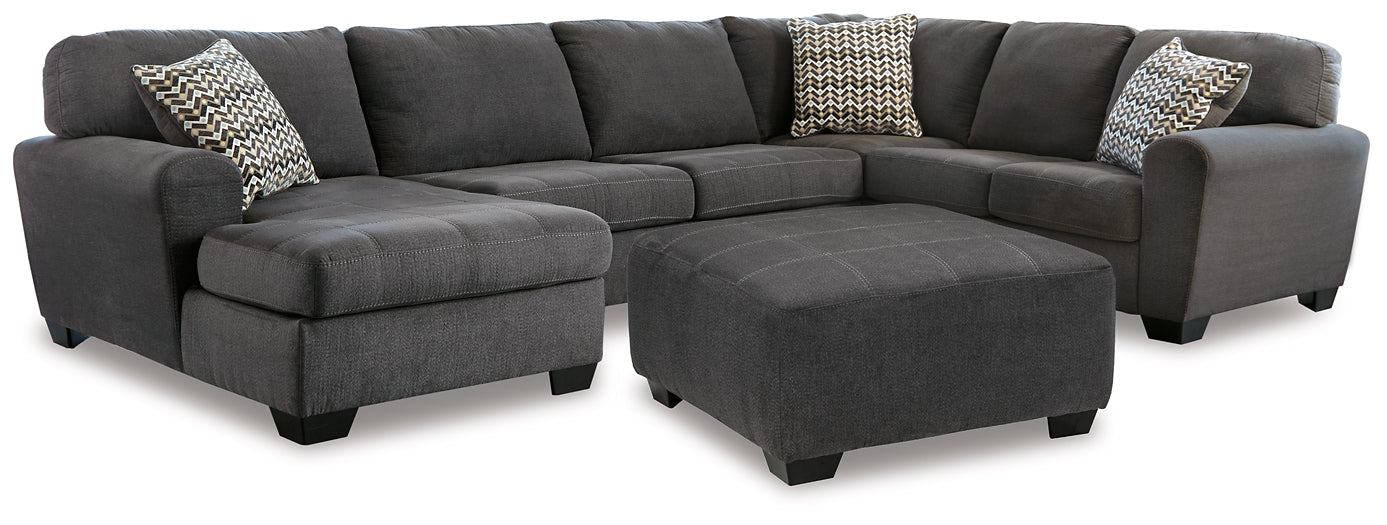 Ambee 3-Piece Sectional with Ottoman at Walker Mattress and Furniture
