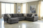 Ambee 3-Piece Sectional with Ottoman at Walker Mattress and Furniture