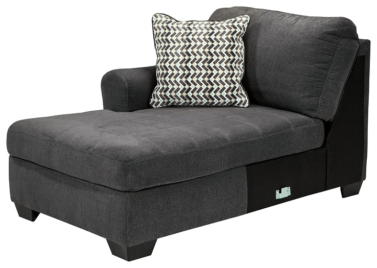 Ambee 3-Piece Sectional with Ottoman at Walker Mattress and Furniture
