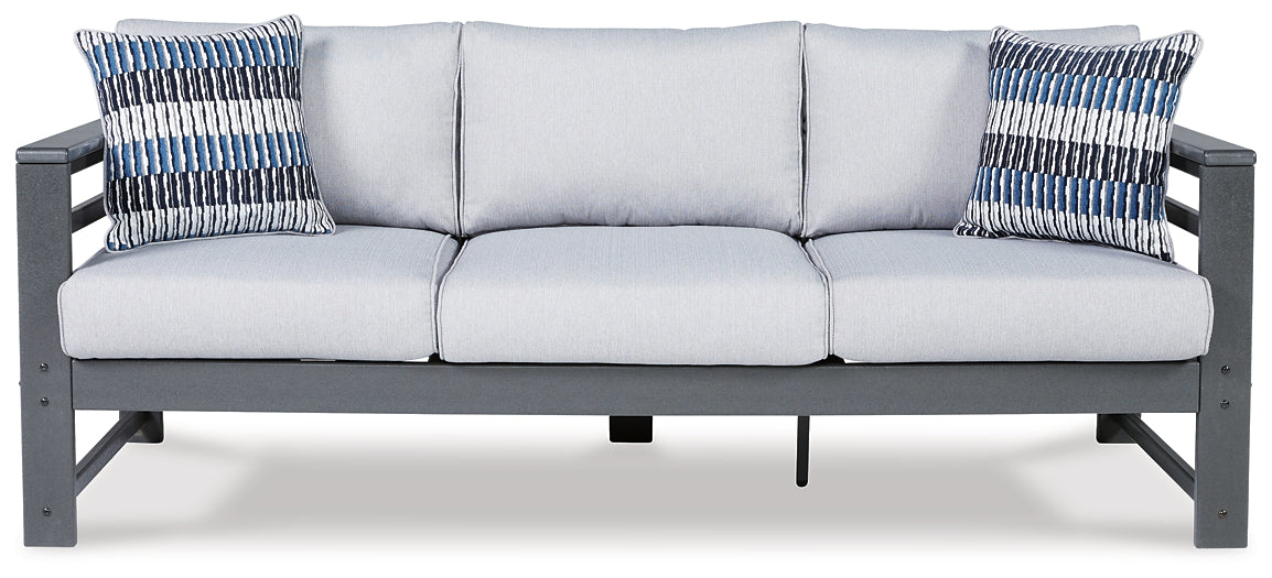 Amora Outdoor Sofa with Coffee Table at Walker Mattress and Furniture