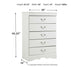 Anarasia Five Drawer Chest at Walker Mattress and Furniture