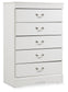 Anarasia Five Drawer Chest at Walker Mattress and Furniture