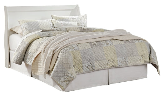 Anarasia Queen Sleigh Headboard with Mirrored Dresser, Chest and 2 Nightstands at Walker Mattress and Furniture