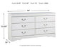 Anarasia Six Drawer Dresser at Walker Mattress and Furniture