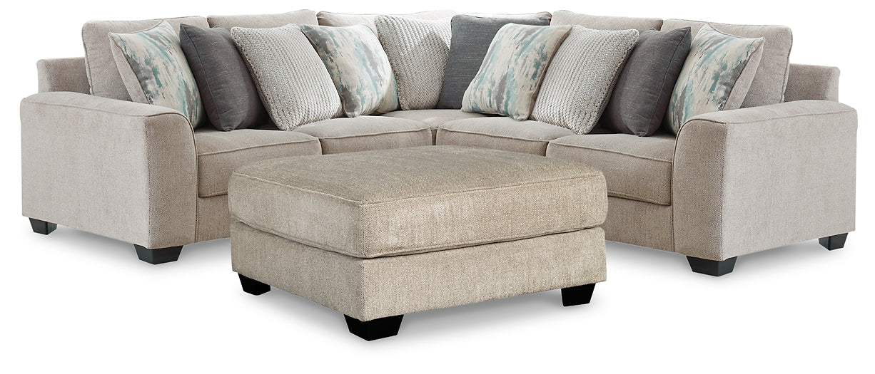 Ardsley 3-Piece Sectional with Ottoman at Walker Mattress and Furniture