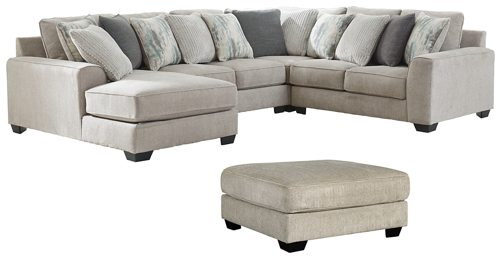 Ardsley 4-Piece Sectional with Ottoman at Walker Mattress and Furniture