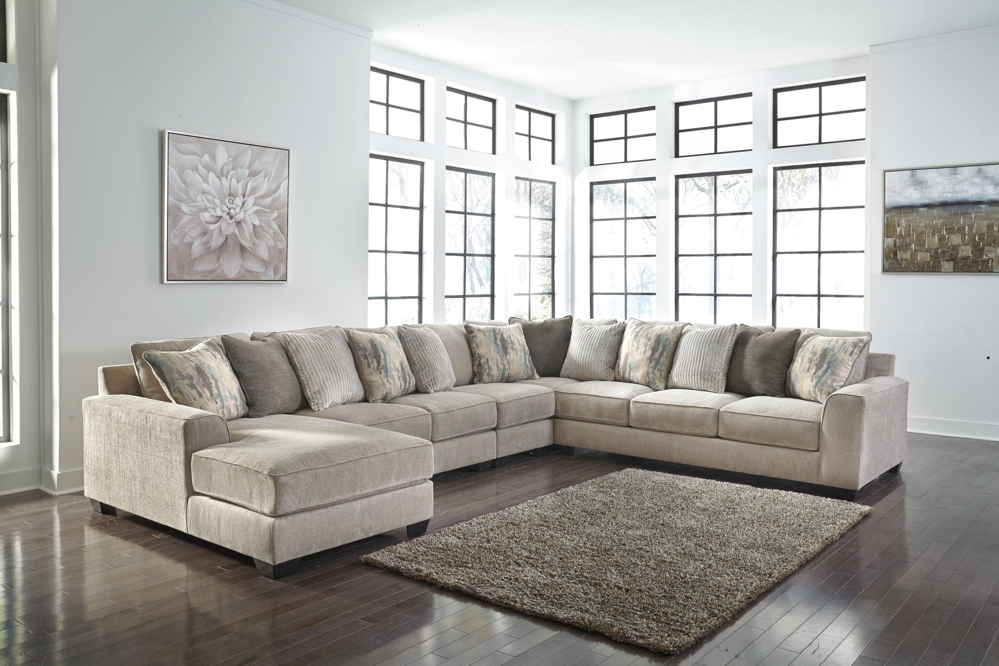 Ardsley 5-Piece Sectional with Chaise at Walker Mattress and Furniture