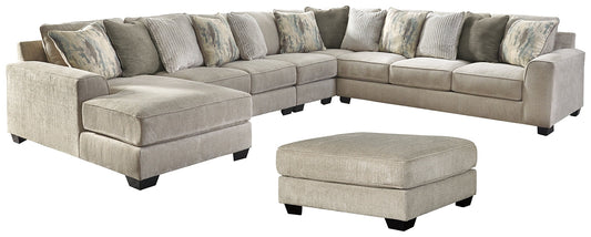 Ardsley 5-Piece Sectional with Ottoman at Walker Mattress and Furniture