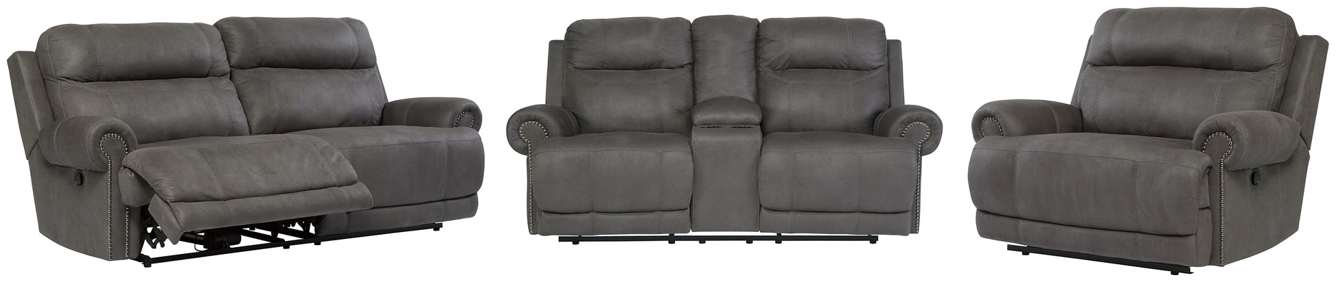 Austere Sofa, Loveseat and Recliner at Walker Mattress and Furniture