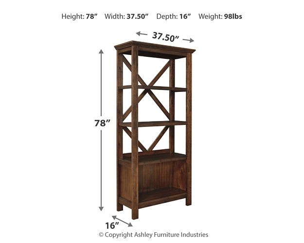 Baldridge Large Bookcase at Walker Mattress and Furniture