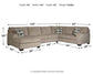 Ballinasloe 3-Piece Sectional with Ottoman at Walker Mattress and Furniture