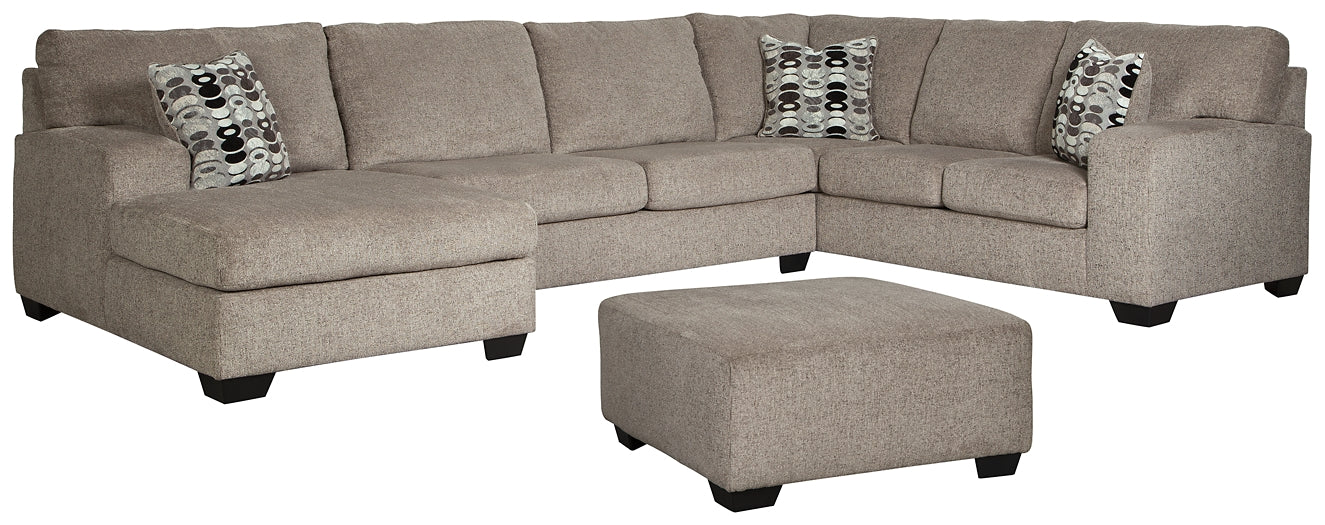 Ballinasloe 3-Piece Sectional with Ottoman at Walker Mattress and Furniture