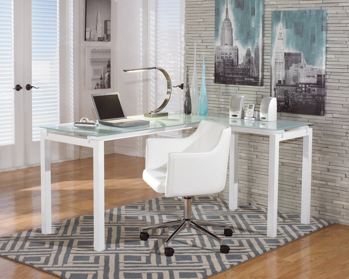 Baraga Home Office Desk with Chair at Walker Mattress and Furniture