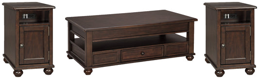 Barilanni Coffee Table with 2 End Tables at Walker Mattress and Furniture