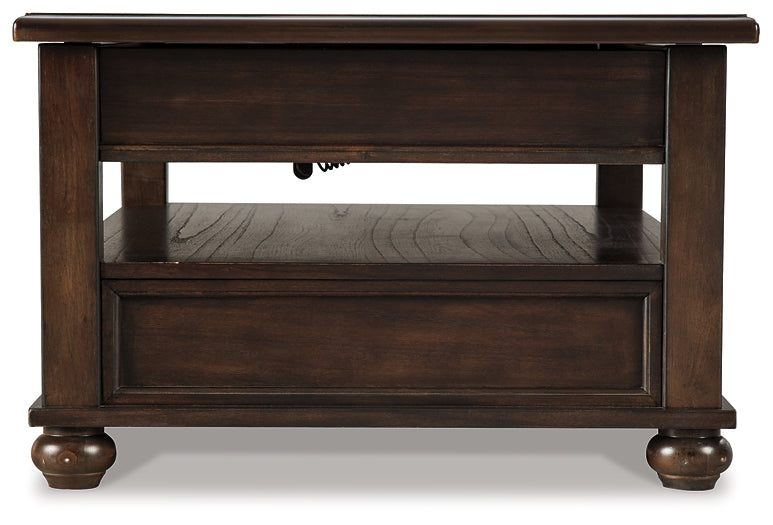 Barilanni Lift Top Cocktail Table at Walker Mattress and Furniture