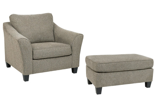 Barnesley Chair and Ottoman at Walker Mattress and Furniture