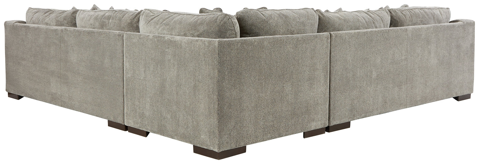 Bayless 3-Piece Sectional with Ottoman at Walker Mattress and Furniture