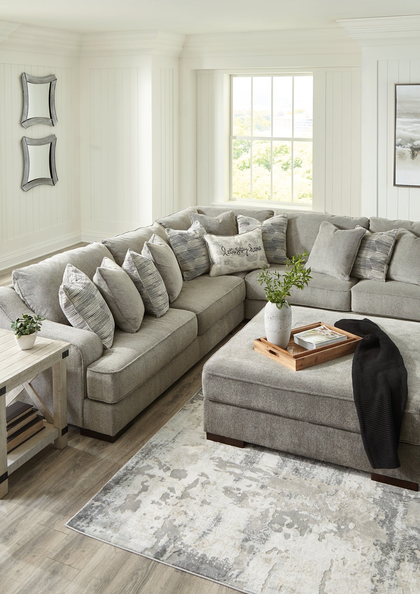 Bayless 3-Piece Sectional with Ottoman at Walker Mattress and Furniture