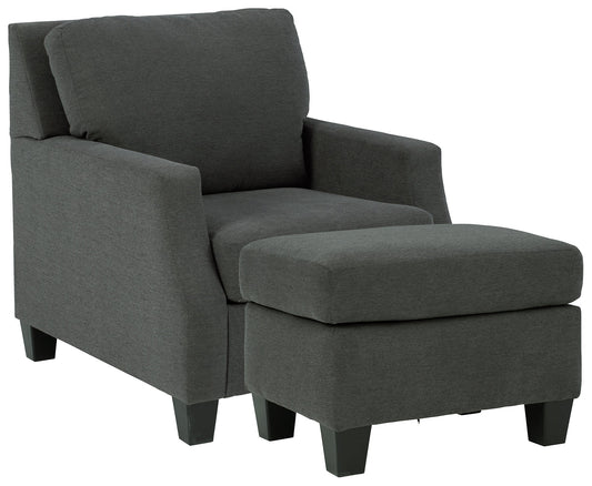 Bayonne Chair and Ottoman at Walker Mattress and Furniture