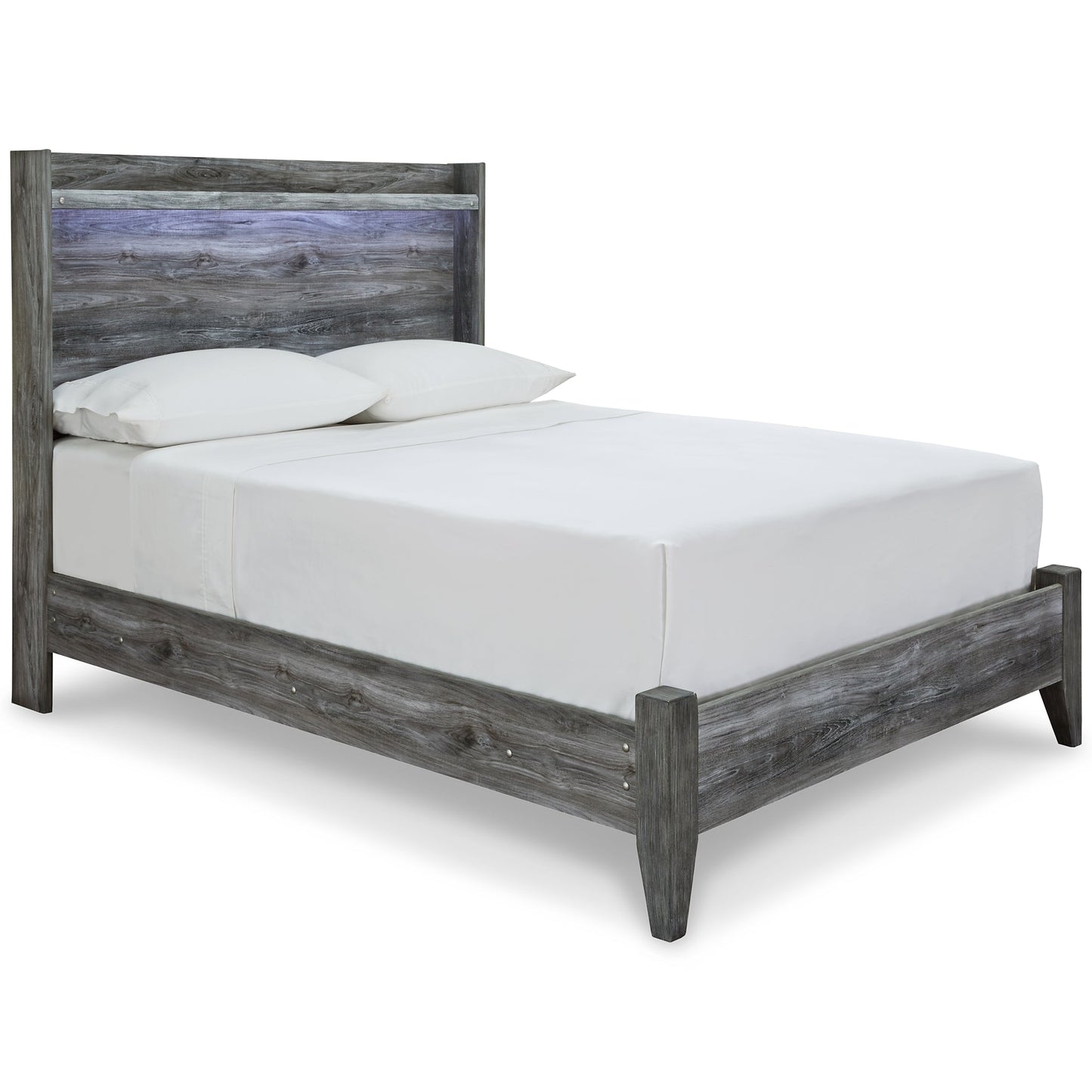 Baystorm Full Panel Bed with Mirrored Dresser and Nightstand at Walker Mattress and Furniture
