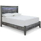 Baystorm Full Panel Bed with Mirrored Dresser at Walker Mattress and Furniture
