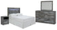 Baystorm Full Panel Headboard with Mirrored Dresser and Nightstand at Walker Mattress and Furniture