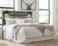 Baystorm King Panel Headboard with Mirrored Dresser, Chest and 2 Nightstands at Walker Mattress and Furniture