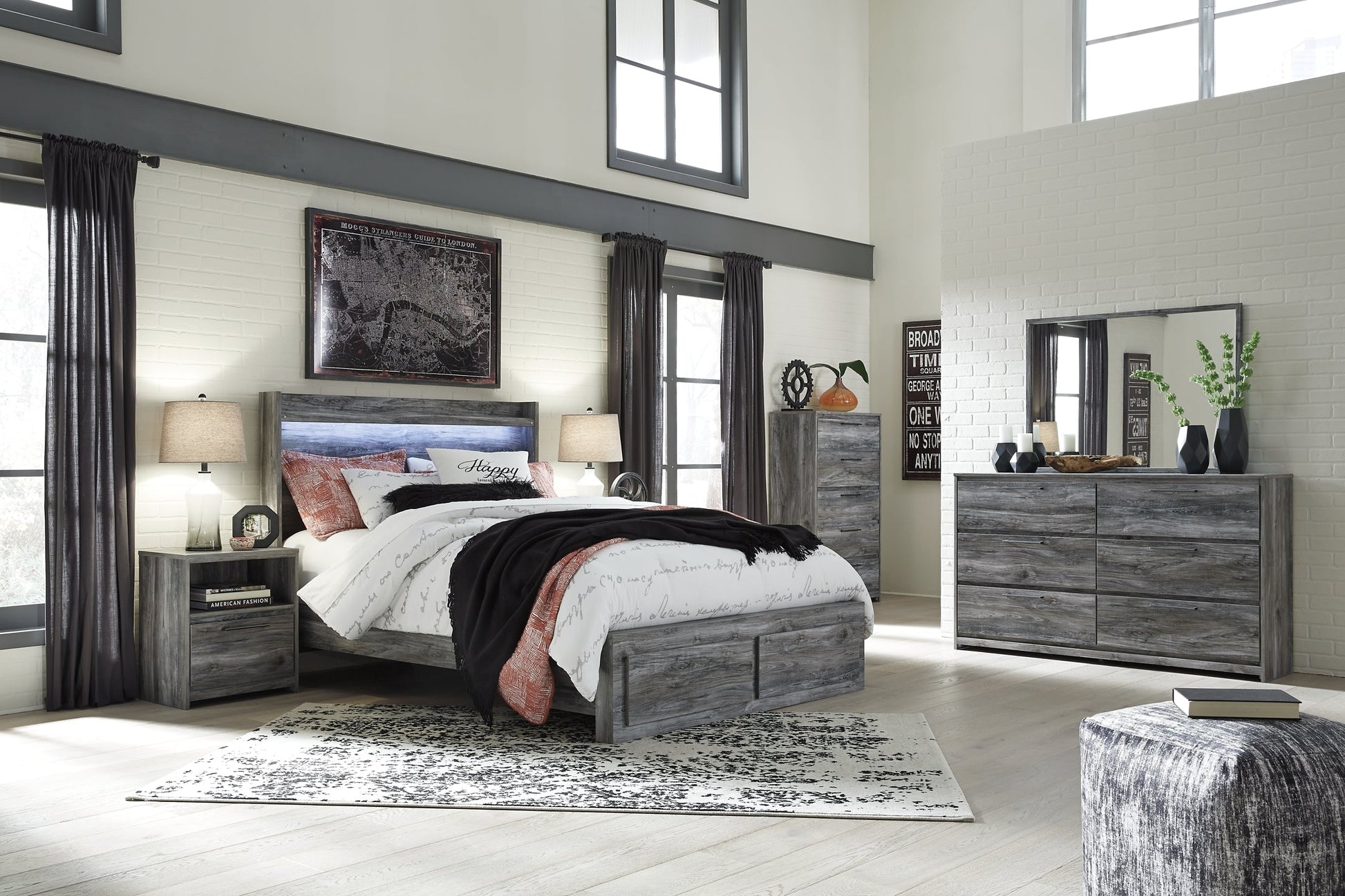 Baystorm One Drawer Night Stand at Walker Mattress and Furniture