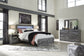 Baystorm Queen Panel Bed with 2 Storage Drawers with Mirrored Dresser and Nightstand at Walker Mattress and Furniture