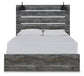Baystorm Queen Panel Bed with Mirrored Dresser at Walker Mattress and Furniture