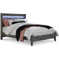 Baystorm Queen Panel Bed with Mirrored Dresser at Walker Mattress and Furniture