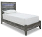 Baystorm Twin Panel Bed with Mirrored Dresser at Walker Mattress and Furniture