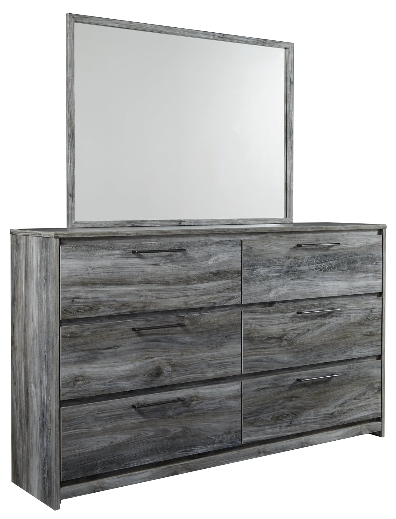 Baystorm Twin Panel Headboard with Mirrored Dresser and Nightstand at Walker Mattress and Furniture