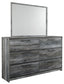 Baystorm Twin Panel Headboard with Mirrored Dresser and Nightstand at Walker Mattress and Furniture