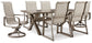 Beach Front Outdoor Dining Table and 6 Chairs at Walker Mattress and Furniture Locations in Cedar Park and Belton TX.