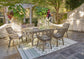 Beach Front Outdoor Dining Table and 6 Chairs at Walker Mattress and Furniture Locations in Cedar Park and Belton TX.