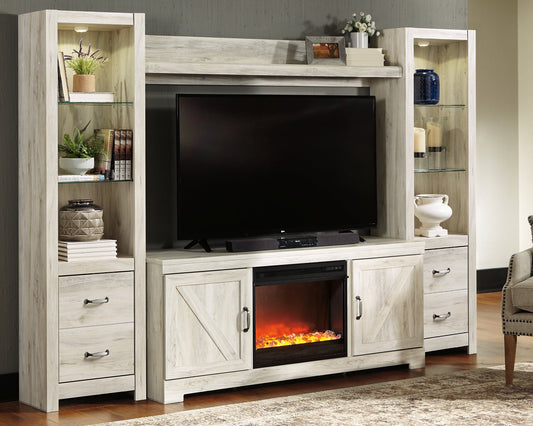 Bellaby 4-Piece Entertainment Center with Fireplace at Walker Mattress and Furniture Locations in Cedar Park and Belton TX.