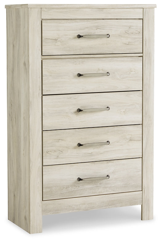 Bellaby Five Drawer Chest at Walker Mattress and Furniture Locations in Cedar Park and Belton TX.