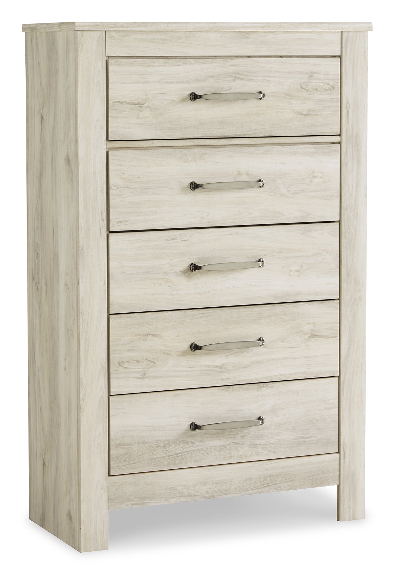 Bellaby Queen Crossbuck Panel Bed with Mirrored Dresser, Chest and 2 Nightstands at Walker Mattress and Furniture Locations in Cedar Park and Belton TX.